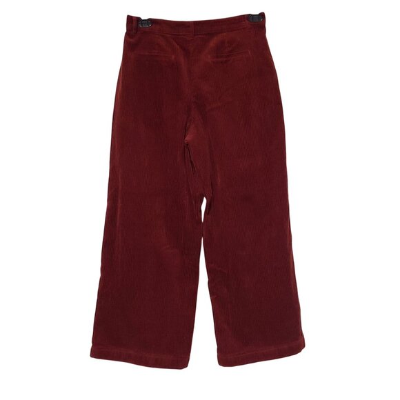 Women Wideleg Chunky Corduroy Crop Pants Granola Girl Contemporary Indie L Berry - Picture 2 of 6